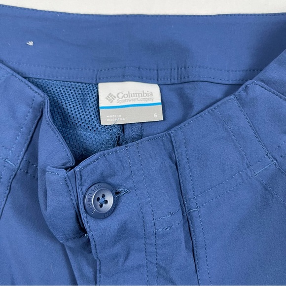 Columbia Shorts Women’s Blue PFG Fishing  Hiking Camping Outdoors Size: 6 - Picture 4 of 15